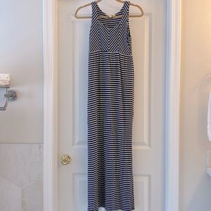 PINK ROSE STRIPED KNIT MAXI DRESS SMALL